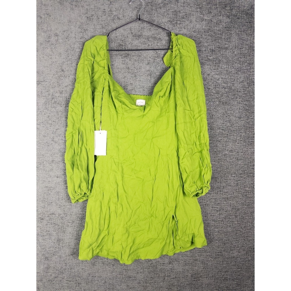 NWT Wilfred Aritzia Mini Dress Womens 4‎ Green Succulent Square Neck